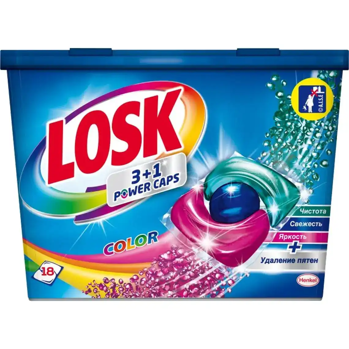 Засіб для прання Losk Color 3+1 у капсулах 18 х 13 г