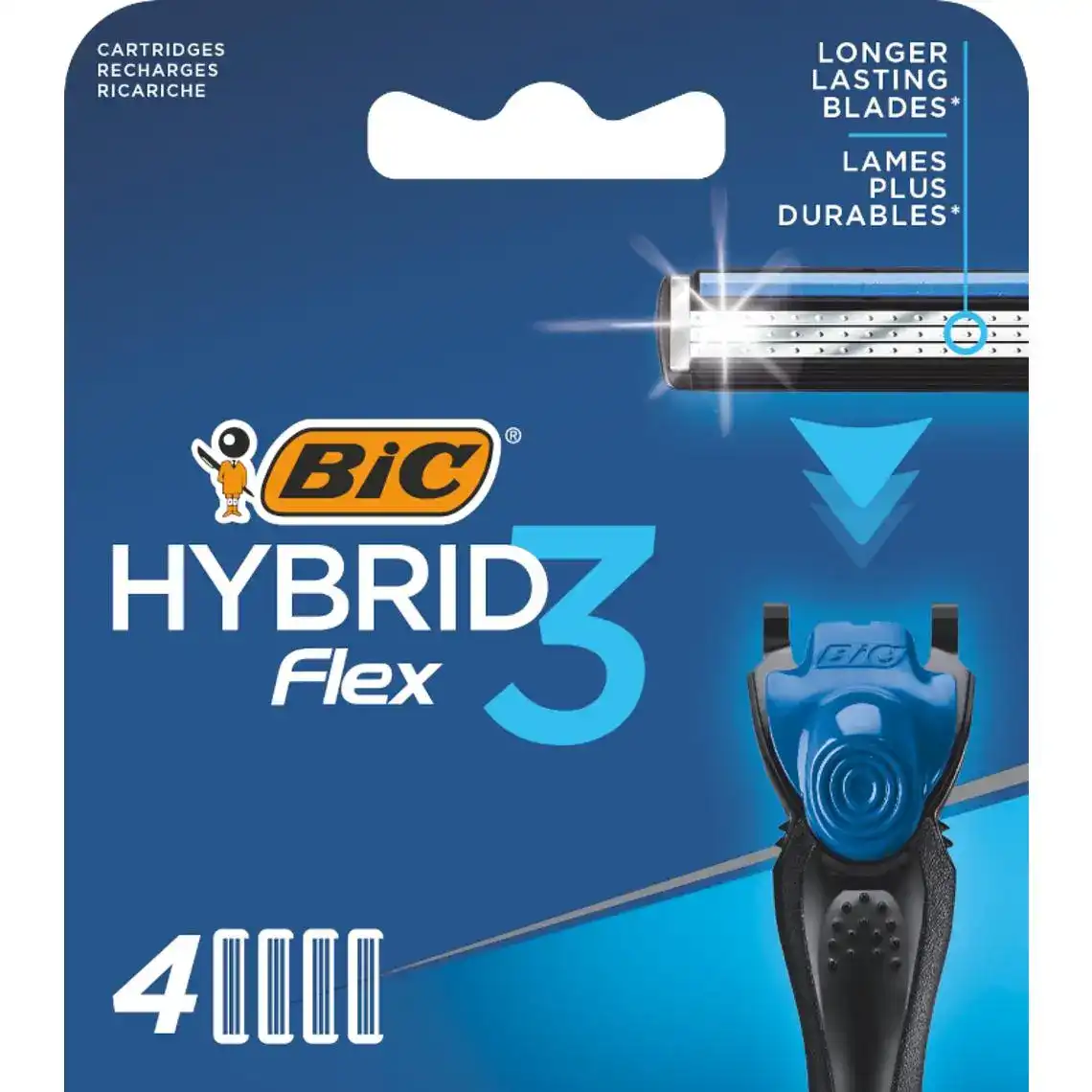 Касети змінні для гоління Bic Hybrid 3 Flex чоловічі 4 шт