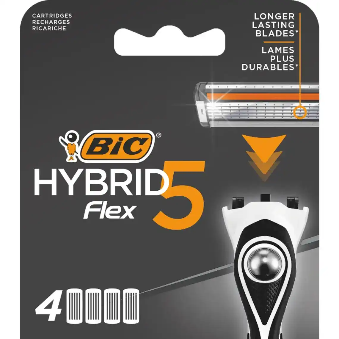 Касети змінні для гоління Bic Hybrid 5 Flex 5-лезові 4 шт