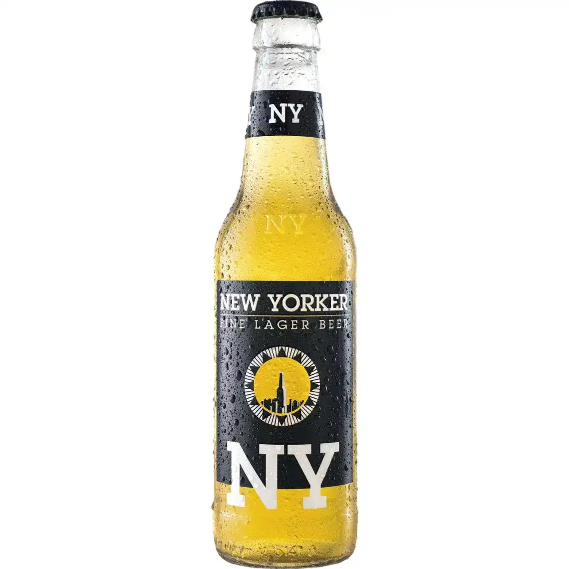 Пиво New Yorker Lager світле фільтроване 4.5% 0.33 л