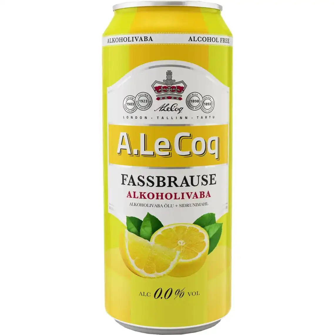 Пиво A. Le Coq Fassbrause Лимон безалкогольне 500 мл