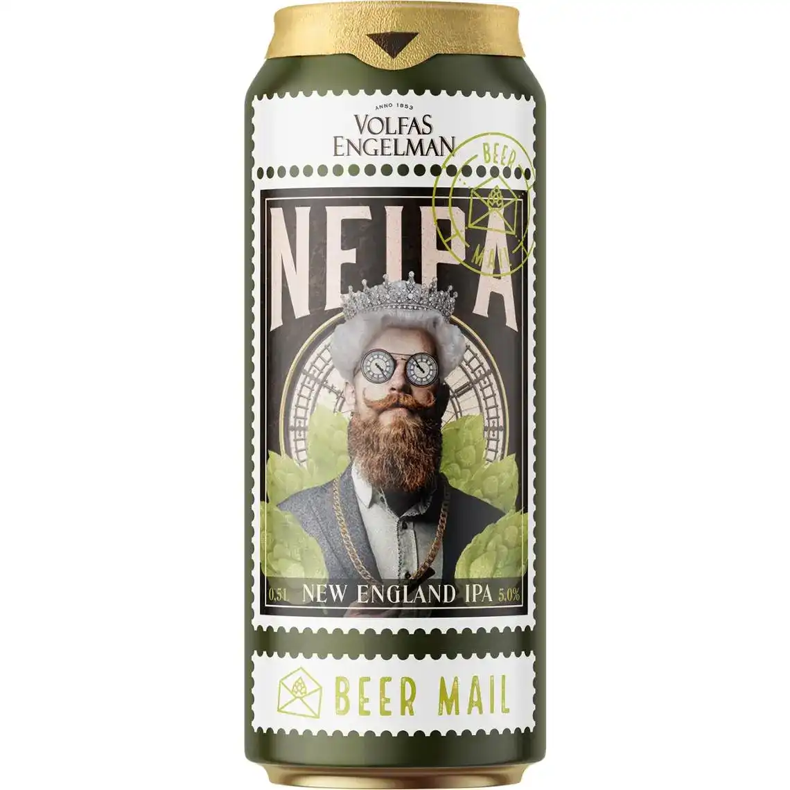 Пиво Volfas Engelman Neipa світле фільтроване 5% 0.5 л