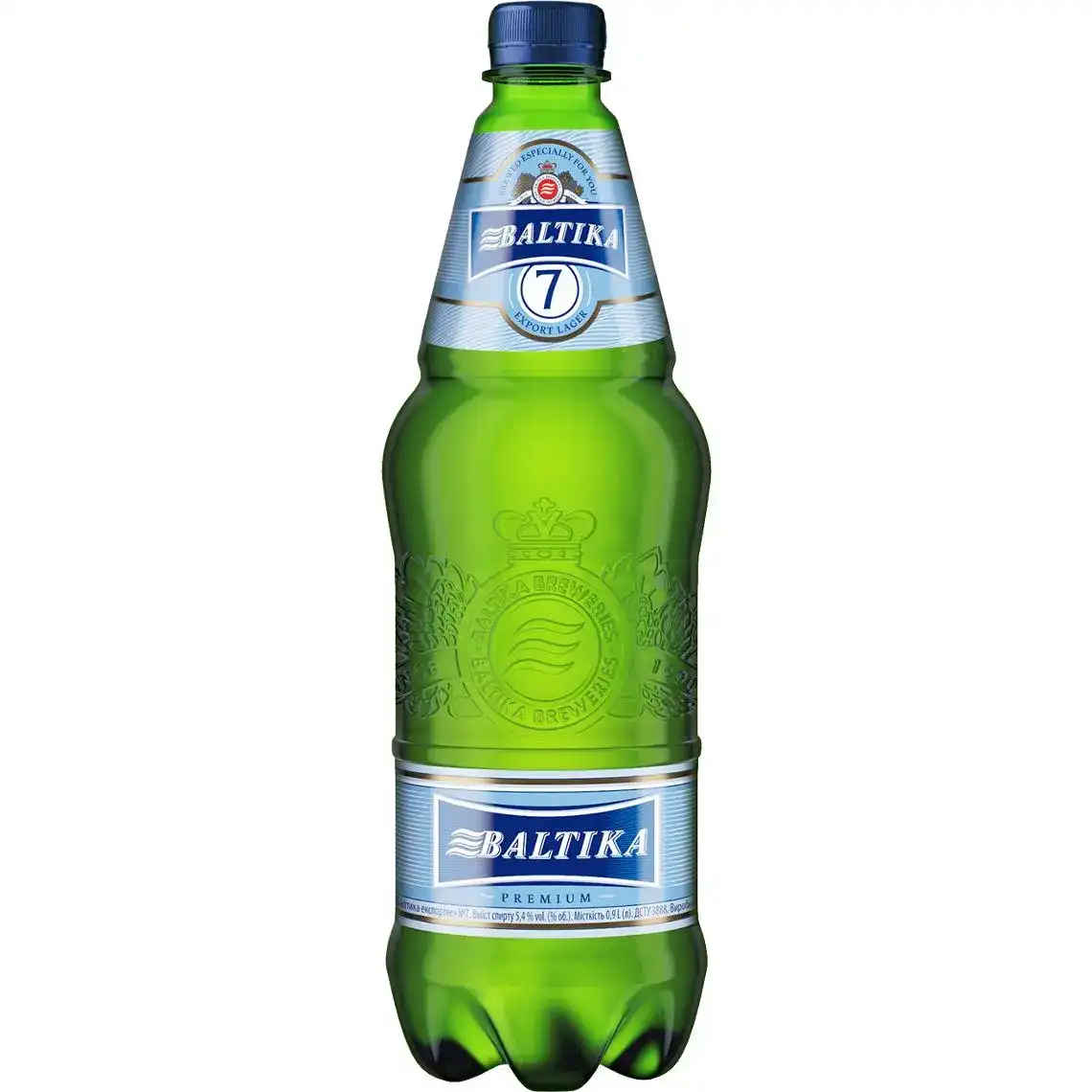 Пиво Балтика 7 Експортне світле фільтроване 5.4% 0.9 л