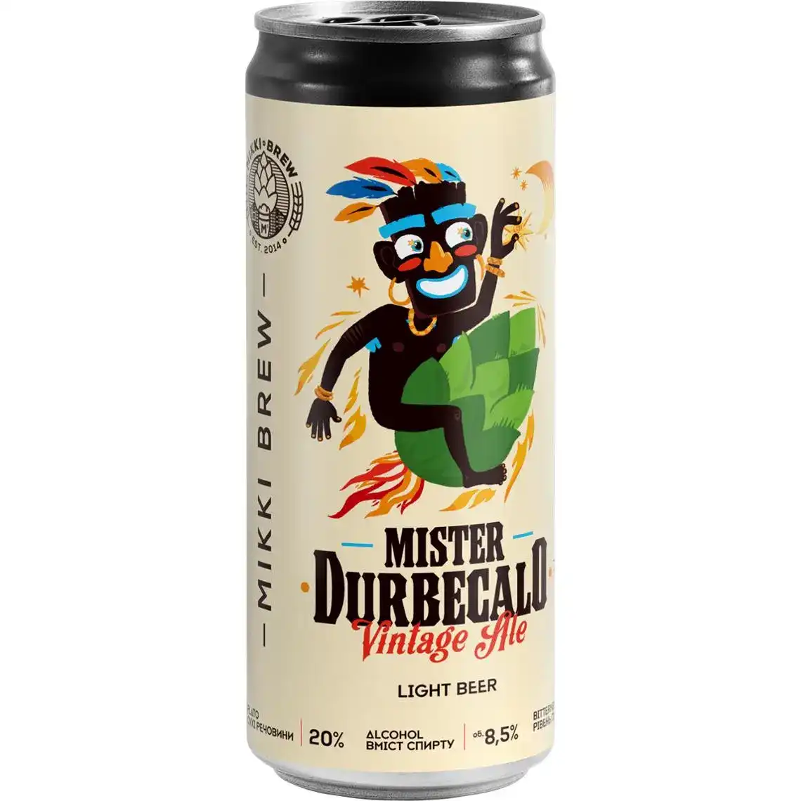 Пиво Volynski Browar Mister Durbecalo Vintage Ale світле нефільтроване 5.9% 0.33 л