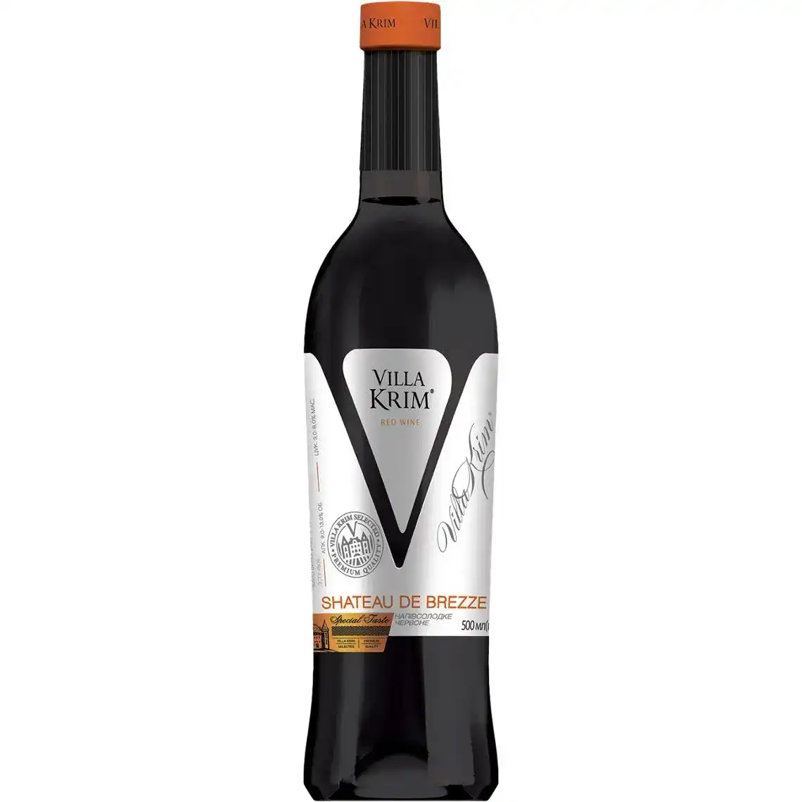 Вино Villa UA Shateau de Brezze червоне напівсолодке 11% 0,5 л