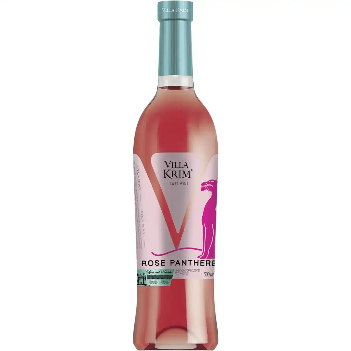 Вино Villa UA Rose Panthere рожеве напівсолодке 11% 0,5 л