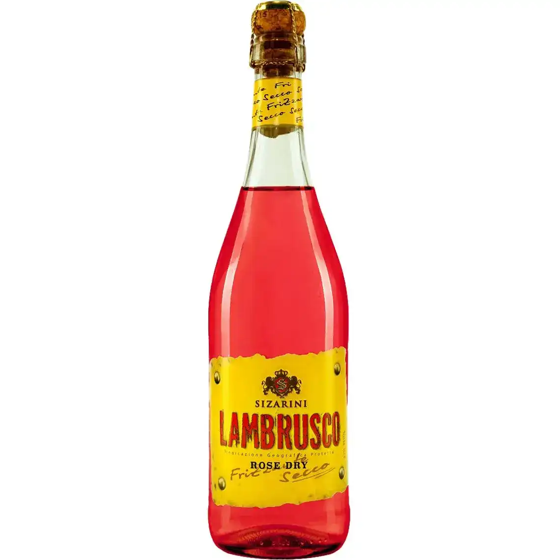 Вино Sizarini Lambrusco ігристе рожеве сухе 0.75 л