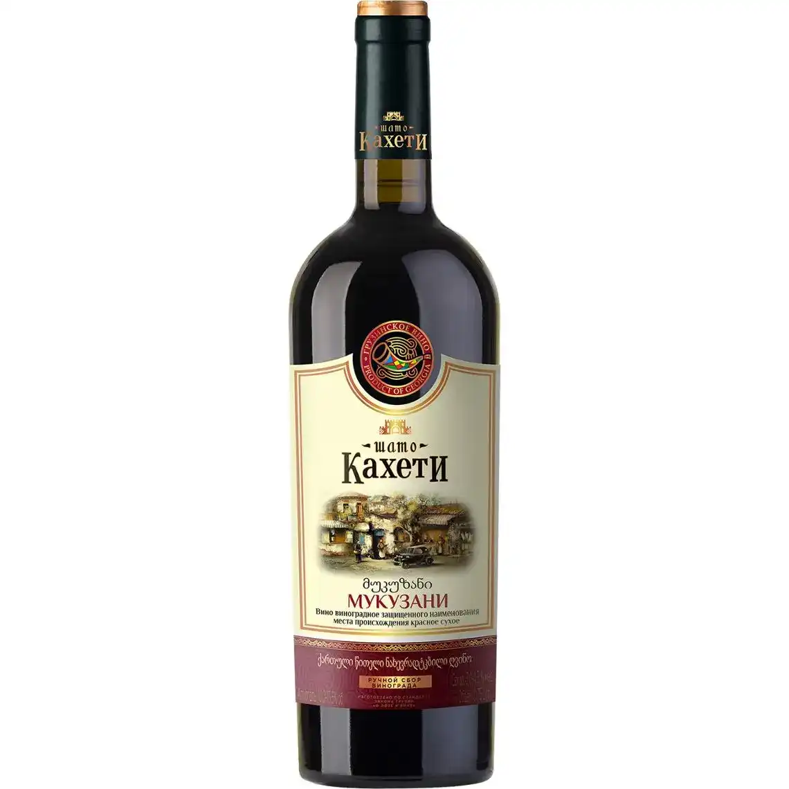Вино Шато Кахети Мукузані виноградне червоне сухе 11,5% 0,75 л