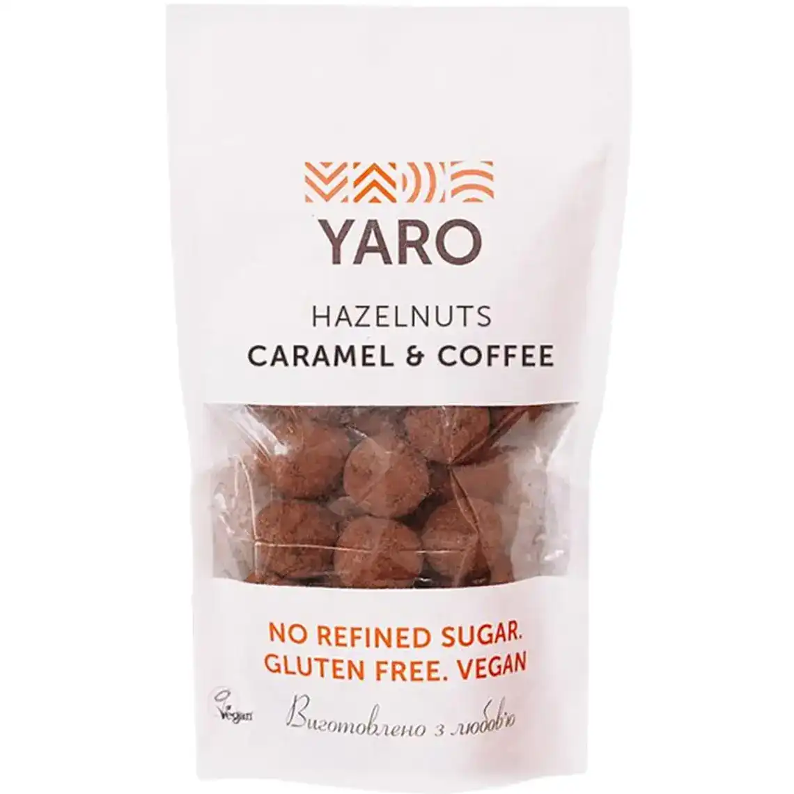 Фундук Yaro смажений зі смаком карамелі і кави 75 г