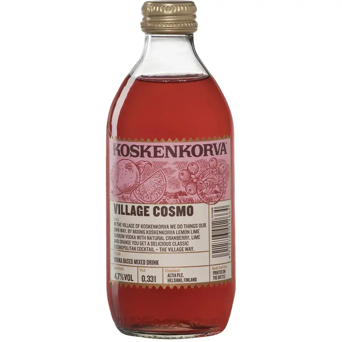 Напій слабоалкогольний Koskenkorva Village Cosmo Cocktail 0,33 л