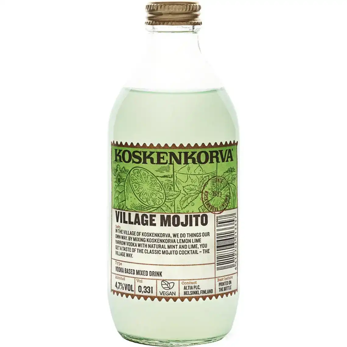 Напій слабоалкогольний Koskenkorva Village Mojito Cocktail 0,33 л