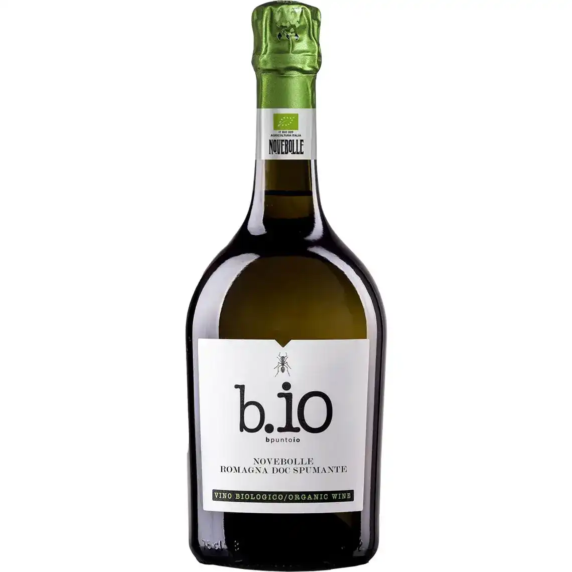 Вино B.IO bpuntoio novebolle romagna doc spumante ігристе біле брют 0,75 л
