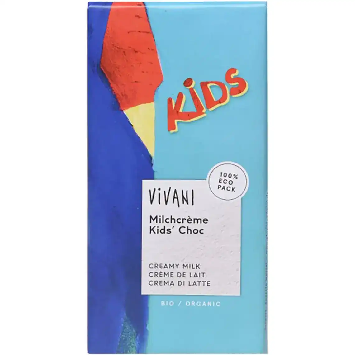 Шоколад Vivani молочний органічний Kids з молочним кремом 100 г