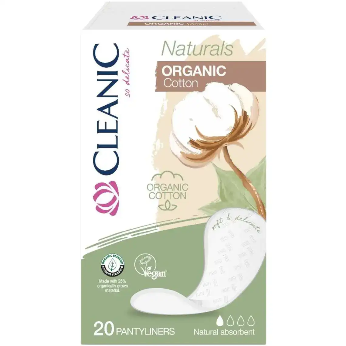 Прокладки Cleanic Naturals Organic Cotton щоденнi 20 шт