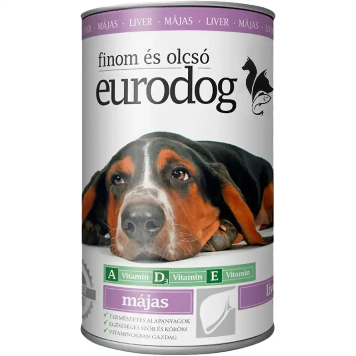 Вологий корм EuroDog для дорослих собак всіх порід з печінкою 415 г