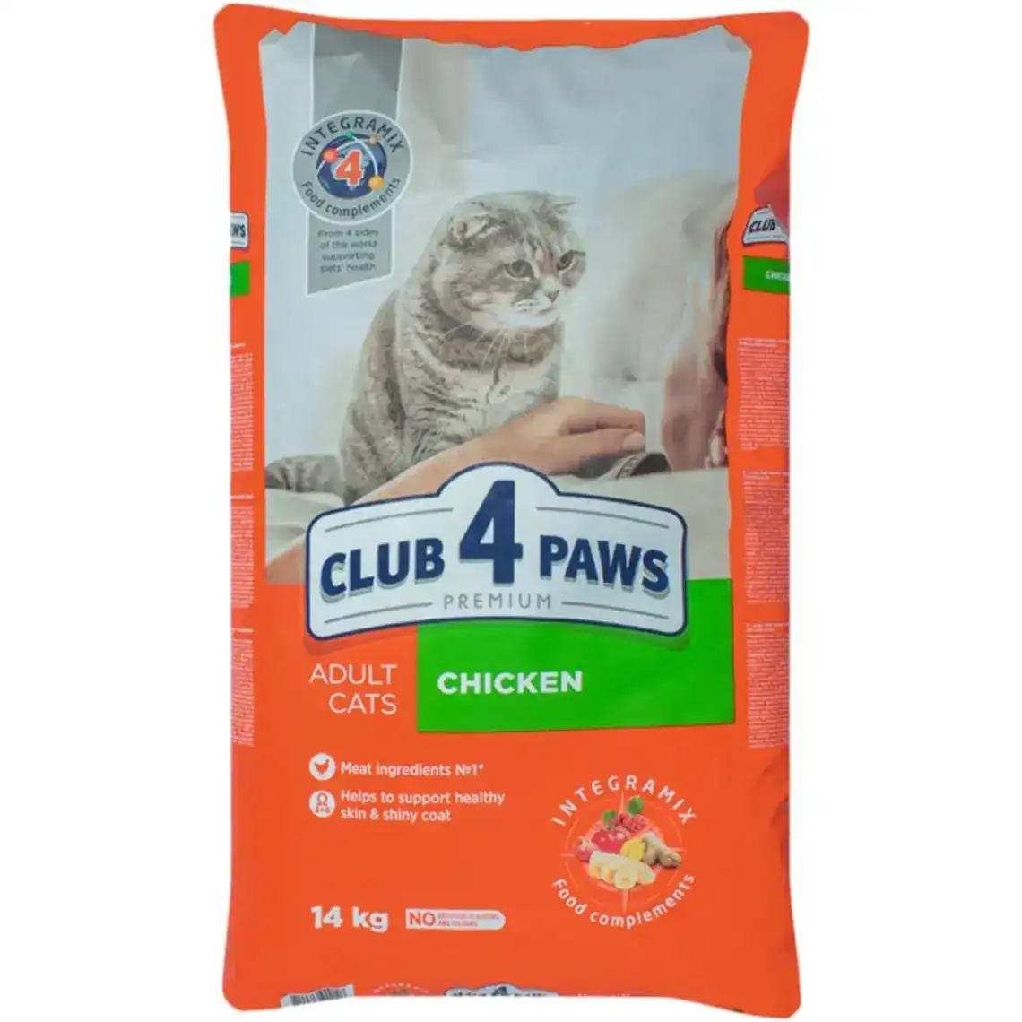 Сухий корм для дорослих кішок Club 4 Paws Курка 14 кг