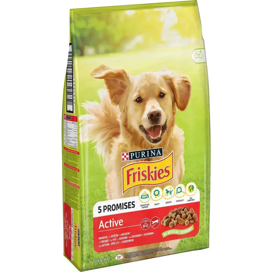 Сухий корм Friskies Active для дорослих собак з підвищеною активністю з яловичиною, ваговий