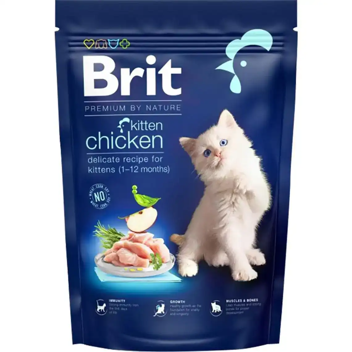 Сухий корм для кошенят з куркою Brit Premium Adult Kitten 300 г