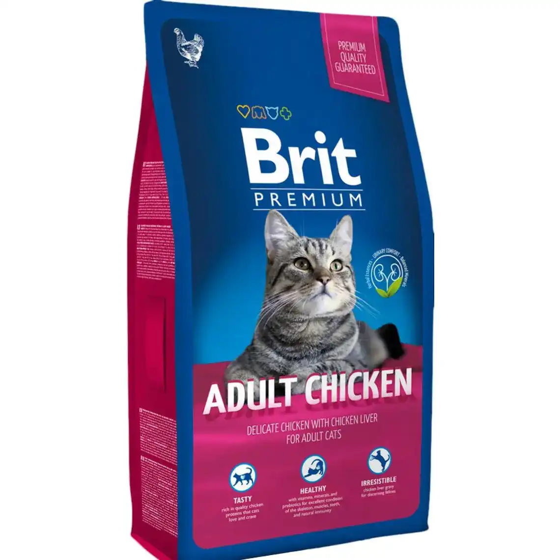 Сухий корм для дорослих кішок з куркою Brit Premium Adult Chicken 1.5 кг