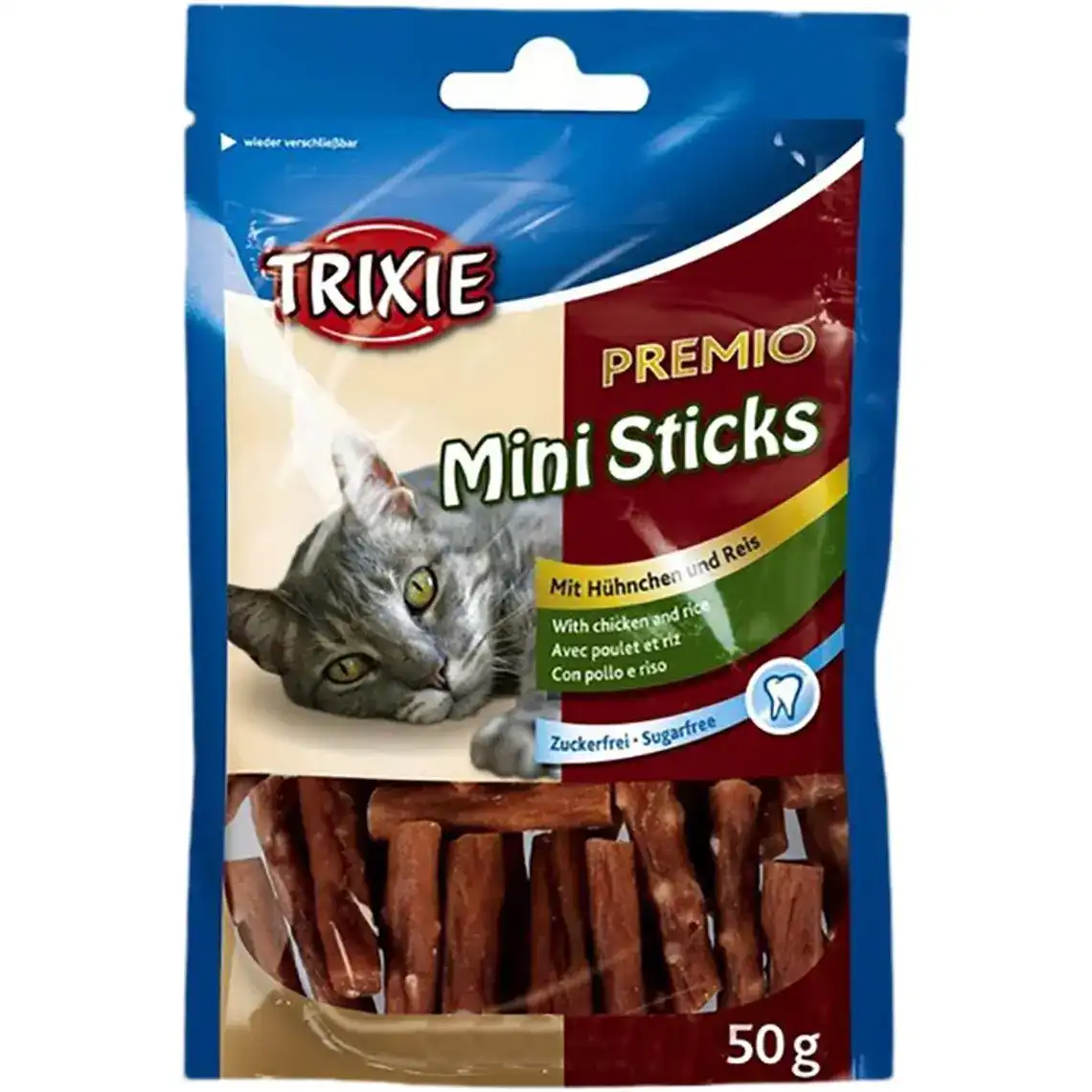 Ласощi Trixie Premio Mini Sticks для котiв курка з рисом 50 г