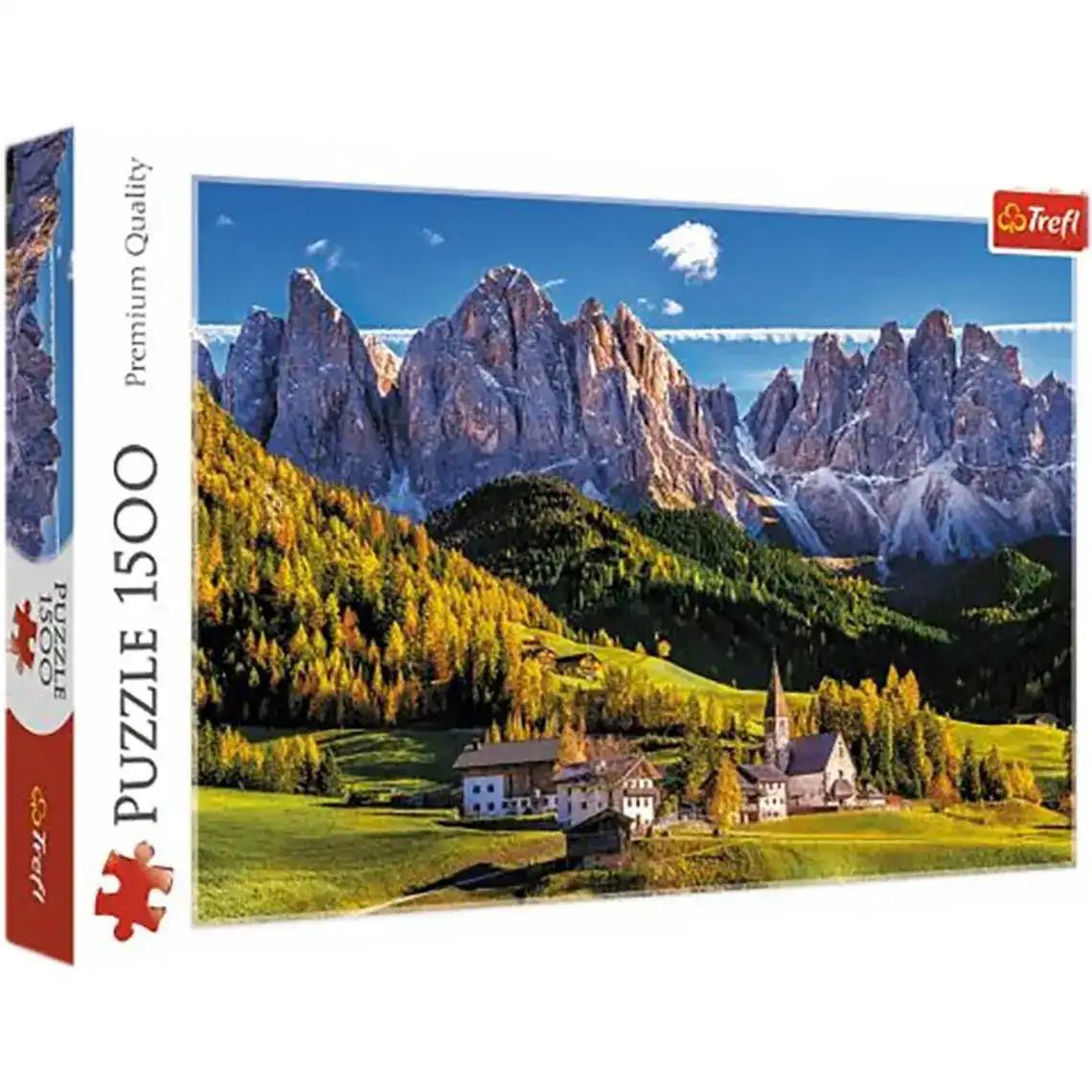 Пазли Trefl "Долина Валь ді Фунес Доломітові Альпи Італія" 1500 елементів