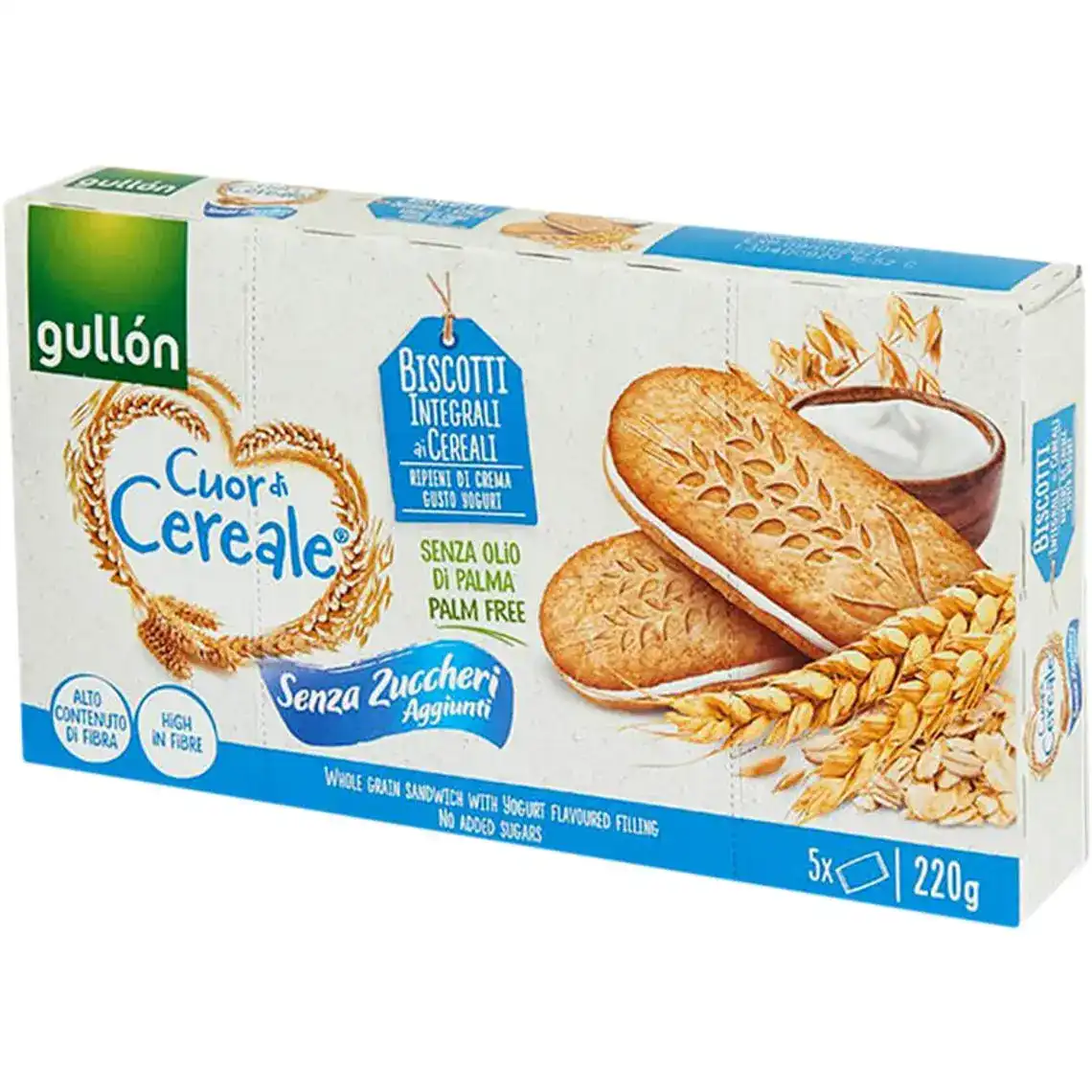 Печиво Gullon Cuor di Cereale цільнозернове без цукру 220 г
