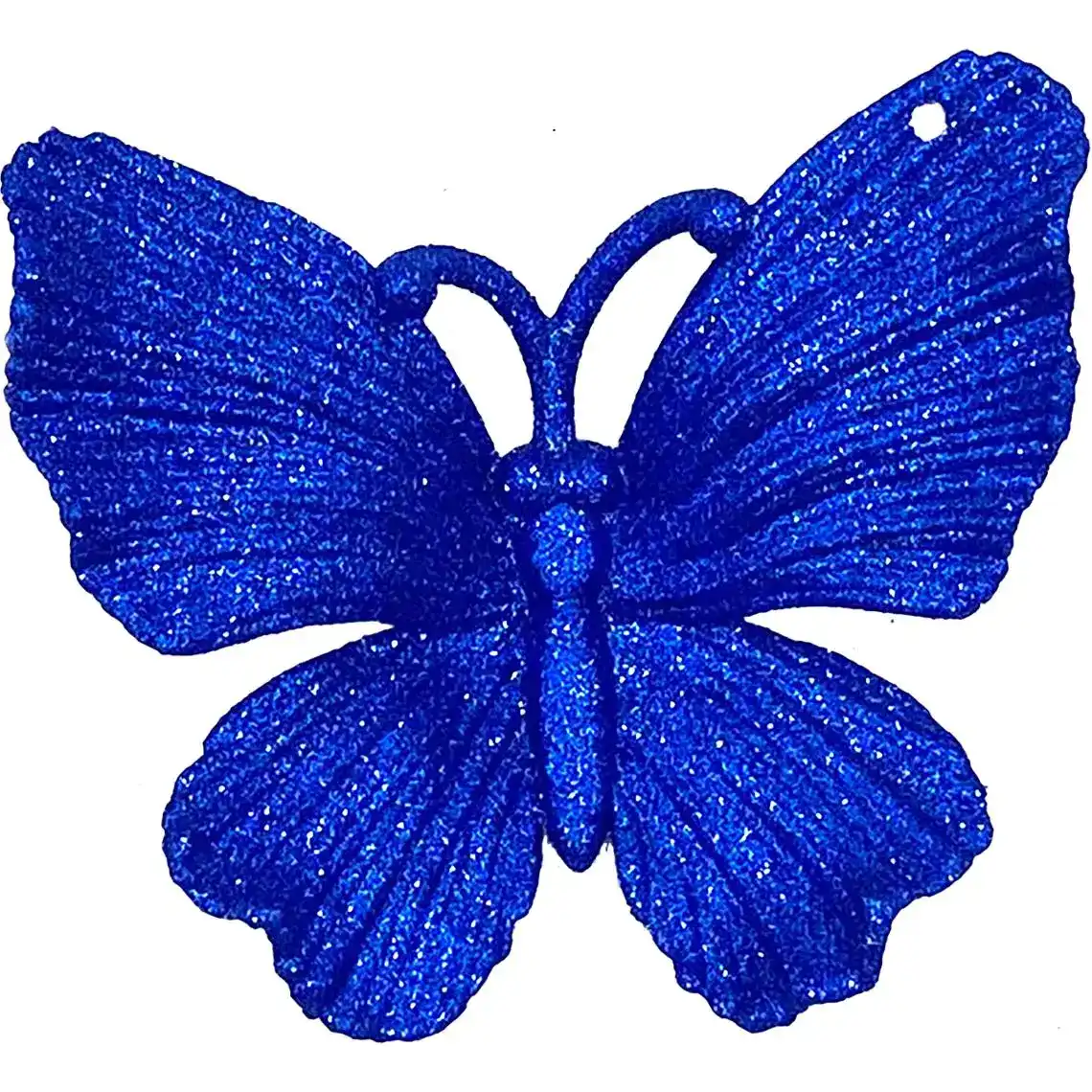 Прикраса новорічна підвіс Метелик гліттер, пластик 10*11 см
