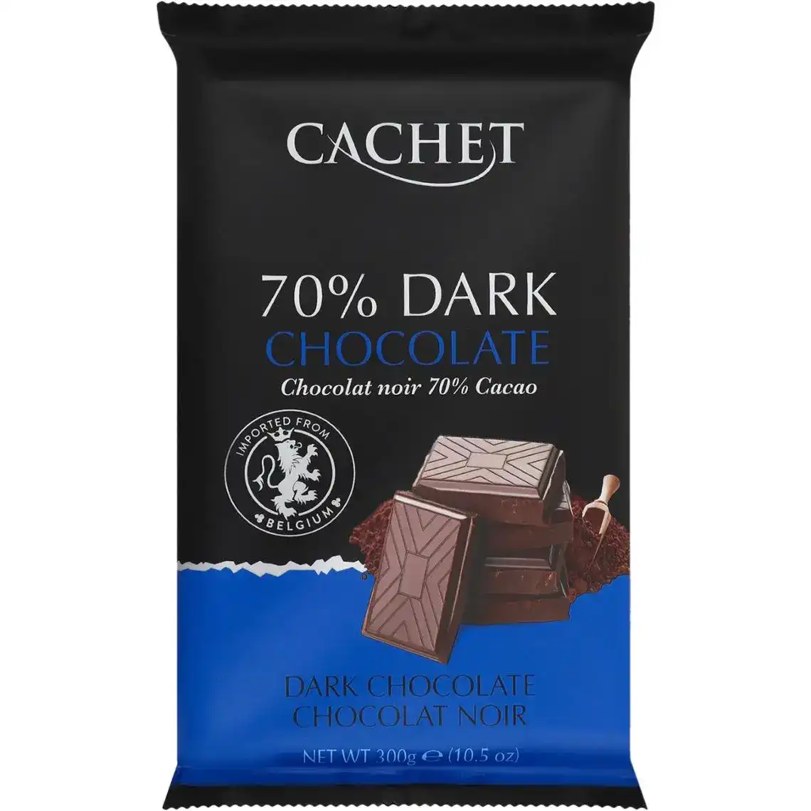 Шоколад Cachet чорний 70% 300 г
