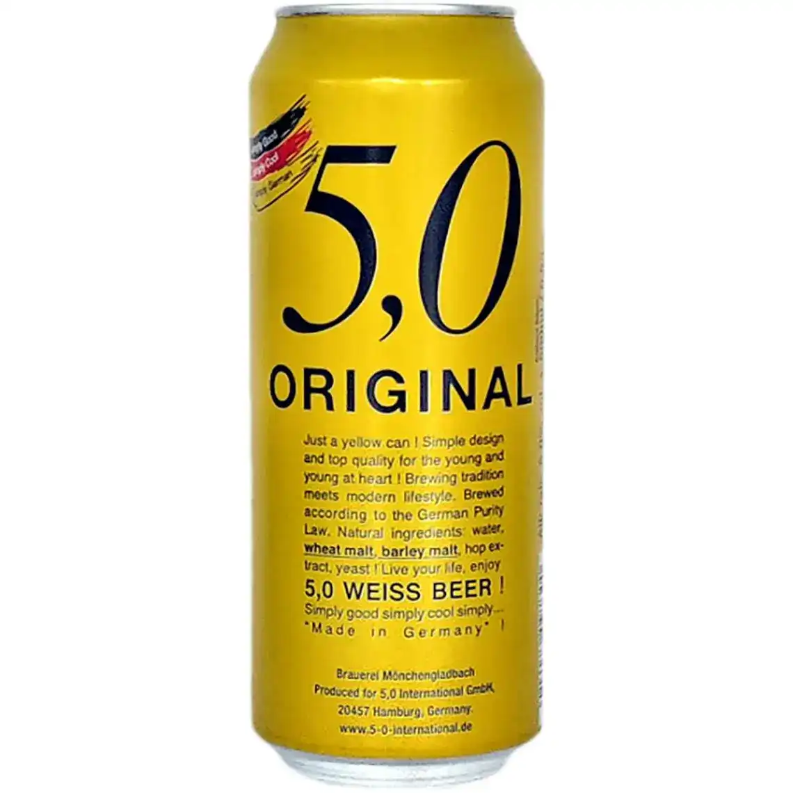 Пиво 5,0 Original Weiss Beer світле нефільтроване 5% 0.5 л