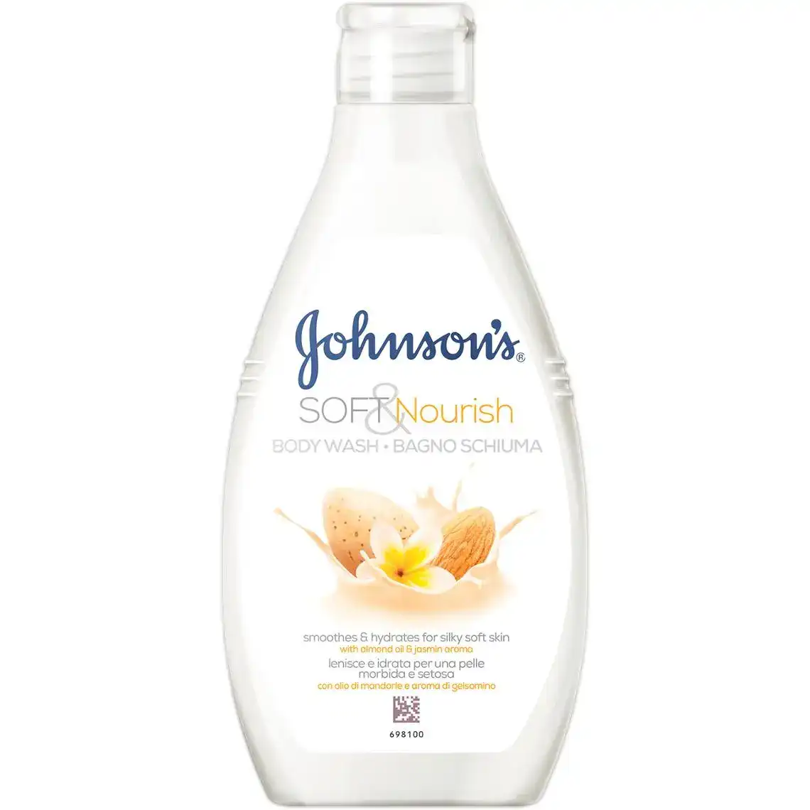 Гель для душа Johnson's Soft&Nourish з олією мигдалю і ароматом жасмину 750 мл