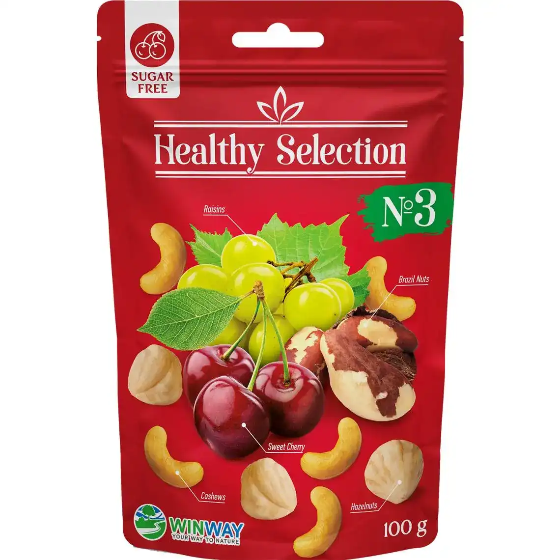 Суміш горіхів і фруктів №3 Winway Healthy Selection (без цукру) 100 г
