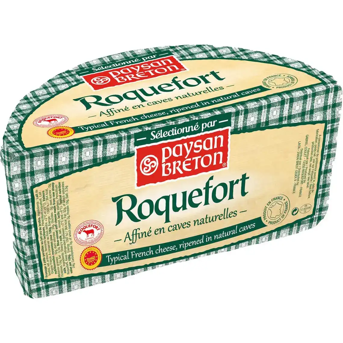 Сир Paysan Breton Roquefort з блакитною пліснявою 52%, ваговий
