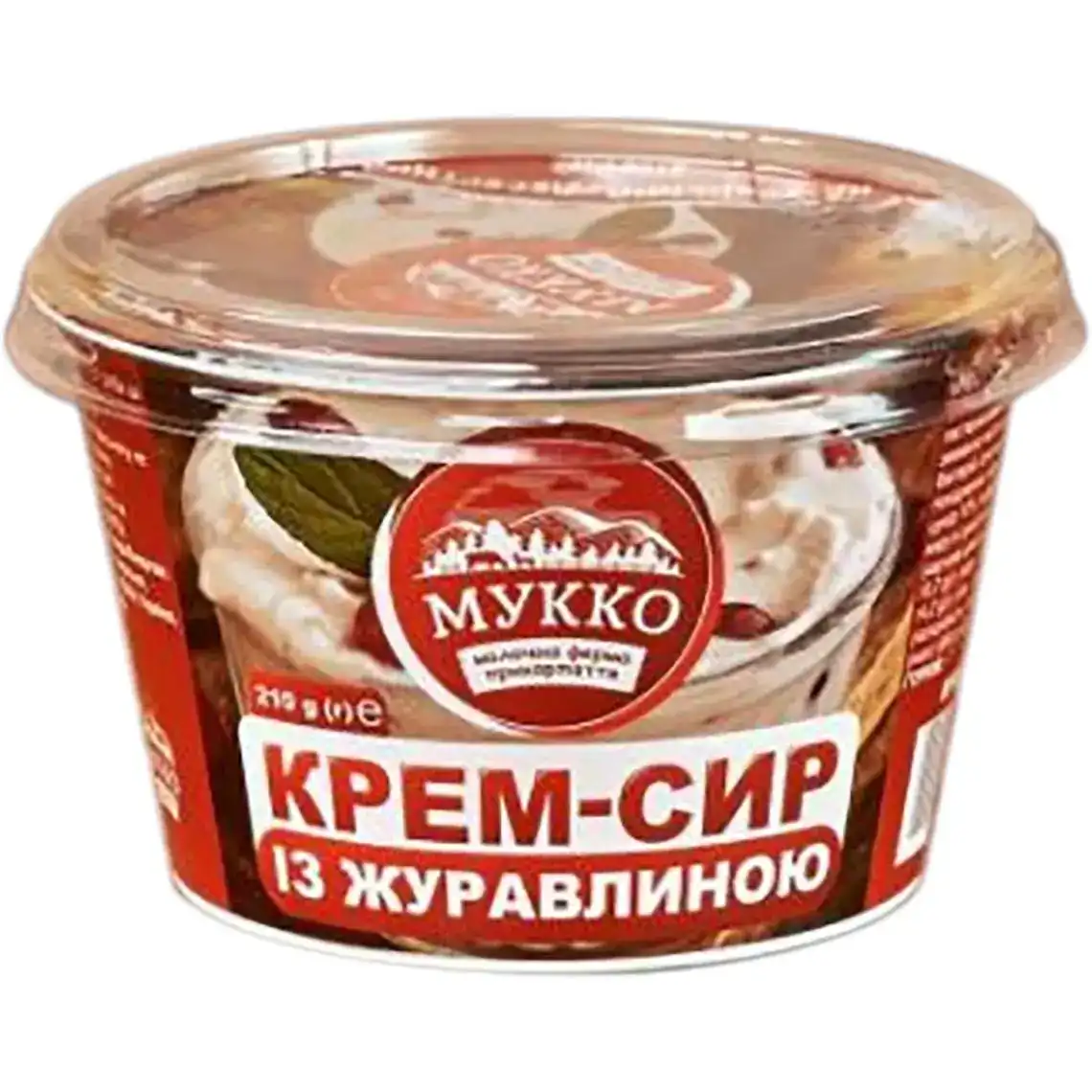 Крем-сир Мукко з журавлиною 32.6% 210 г