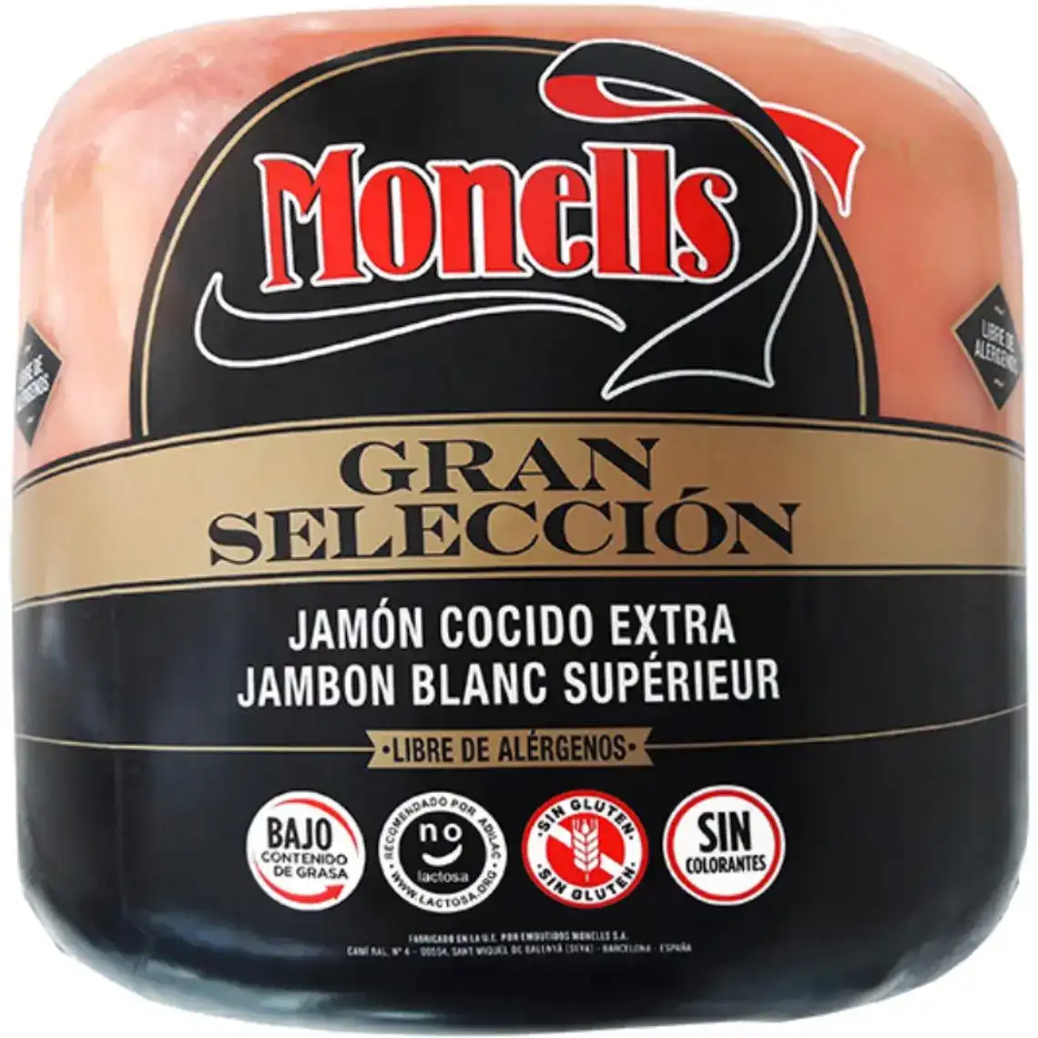 Хамон Monells Gran Selection відбірний варений зі шкірою ваговий