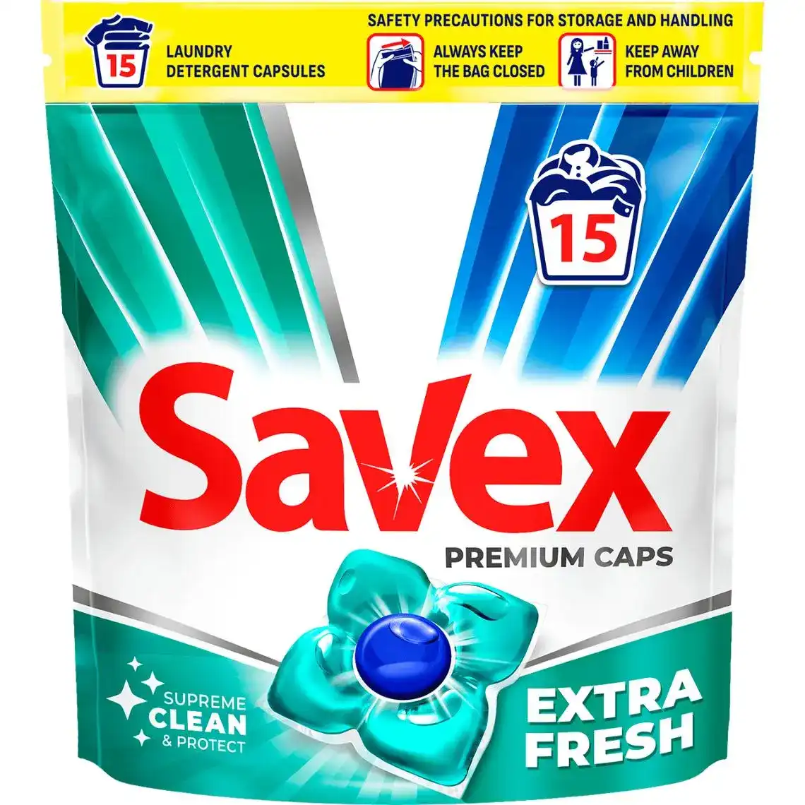 Капсули Savex Super Caps Extra Fresh для праня 15 шт