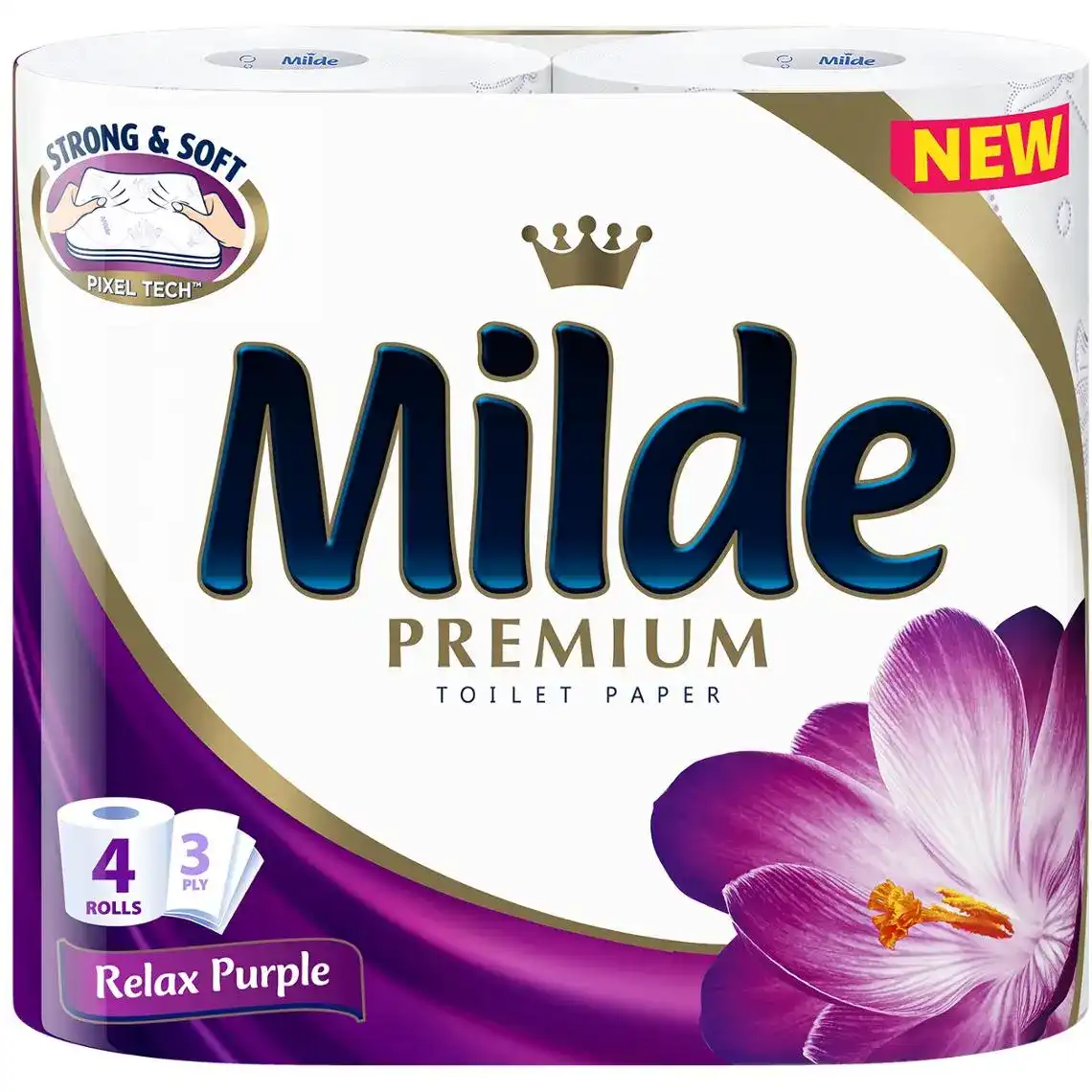 Папір туалетний Milde Relax Purple ароматизований 4 шт.