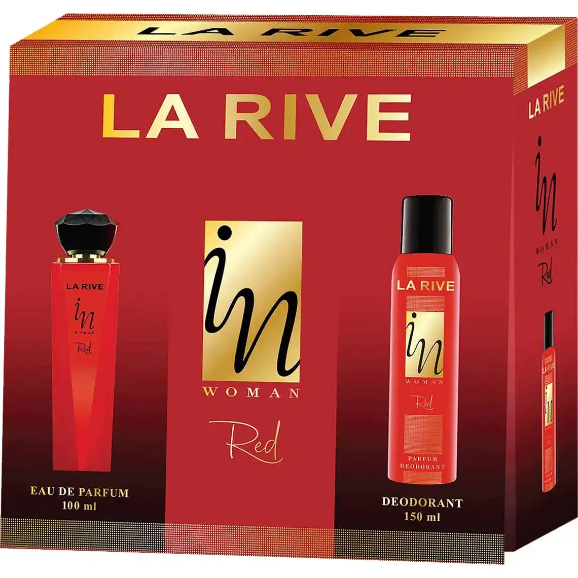 Жіночий подарунковий парфумерний набір La Rive In Woman Red парфюмированная вода 100 мл + дезодорант 150 мл