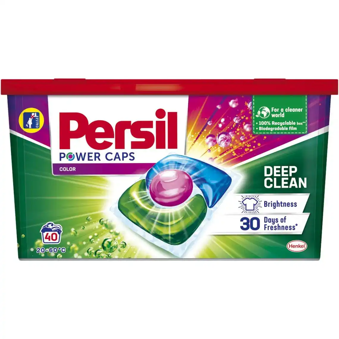Засіб миючий Persil Power Caps Color Deep Clean для прання кольорових речей у капсулах 40 х 15 г
