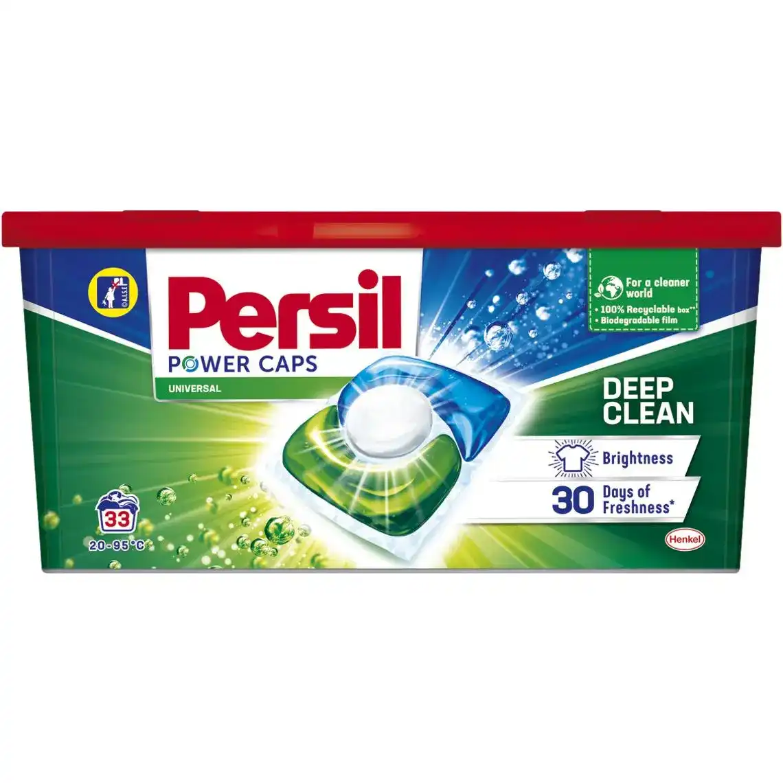 Засіб миючий Persil Power Caps Universal Deep Clean для прання білих та світлих речей у капсулах 33 х 15 г