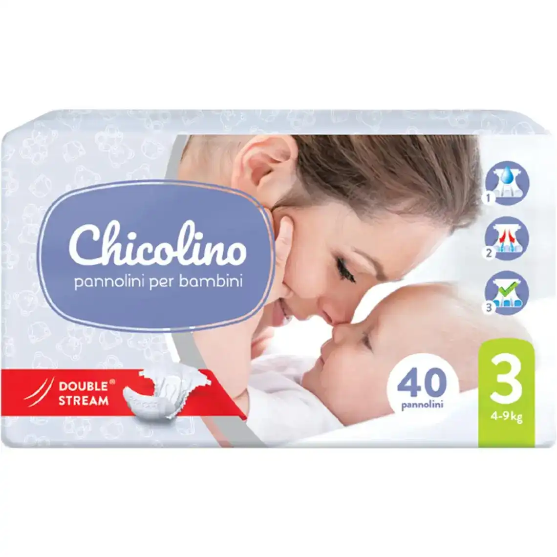 Підгузки дитячі Chicolino Medium 3 4-9 кг унісекс 40 шт