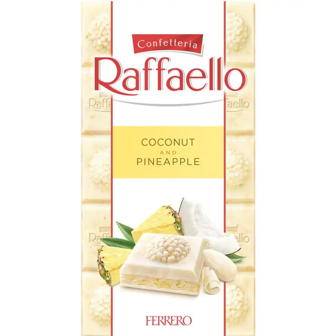 Шоколад Raffaello Coconut&Pineapple білий з ананасом та кокосом 90 г