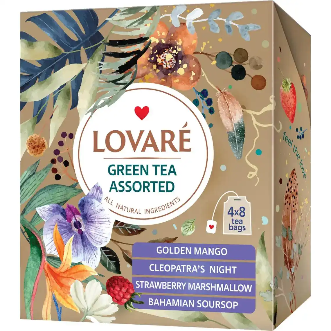 Чай зелений Lovare Assorted 32х1.5 г