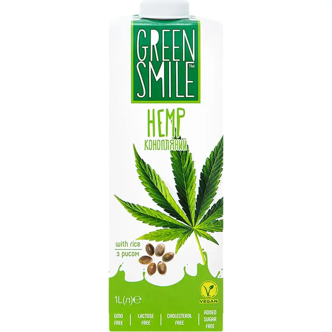 Напій Green Smile Hemp рисово-конопляний ультрапастеризований 1.5% 1 л
