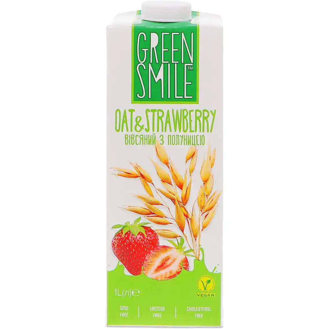 Напиток Green Smile Oat&Strawberry овсяный ультрапастеризованный 1.5% 1 л