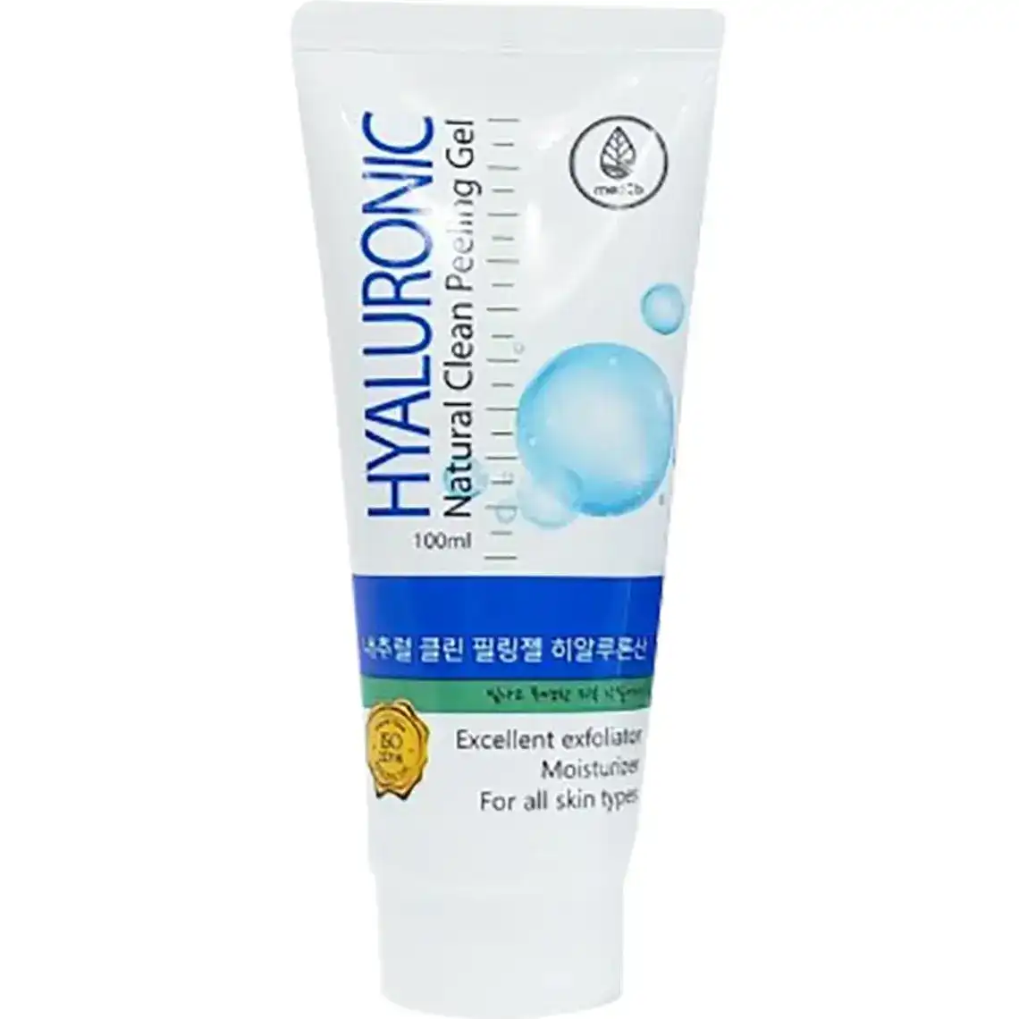 Гель-пілінг для обличчя Med B Skin Natural Clean Hyaluronic Acid з гіалуроновою кислотою 100 мл
