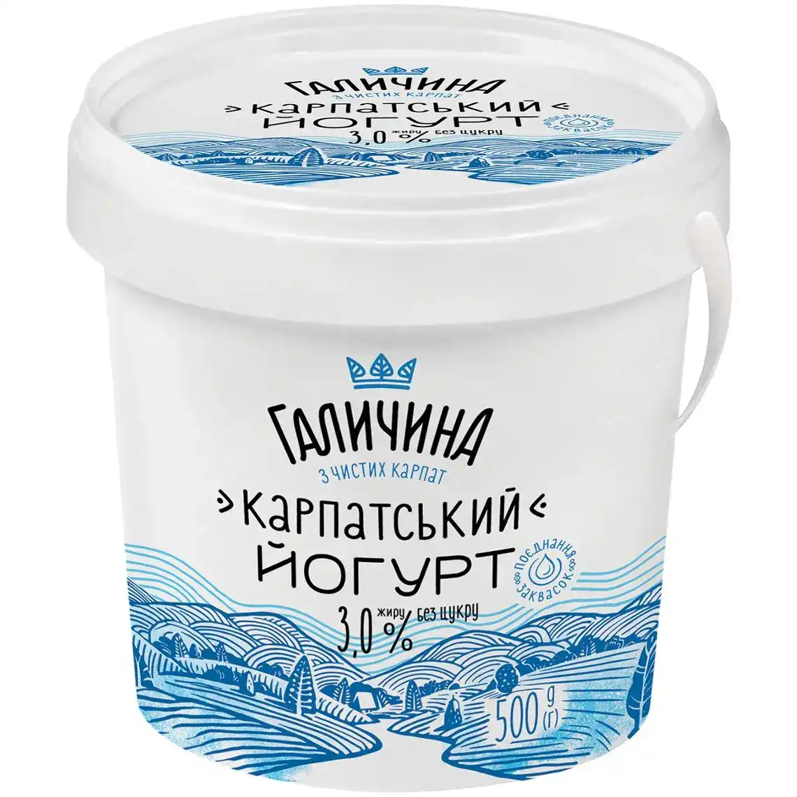 Йогурт Галичина Карпатський без цукру 3% 500 г
