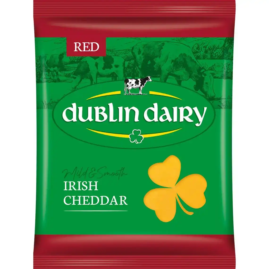 Фото 1 - Сир Dublin Dairy Irish Cheddar Red твердий нарізний 48% 150 г