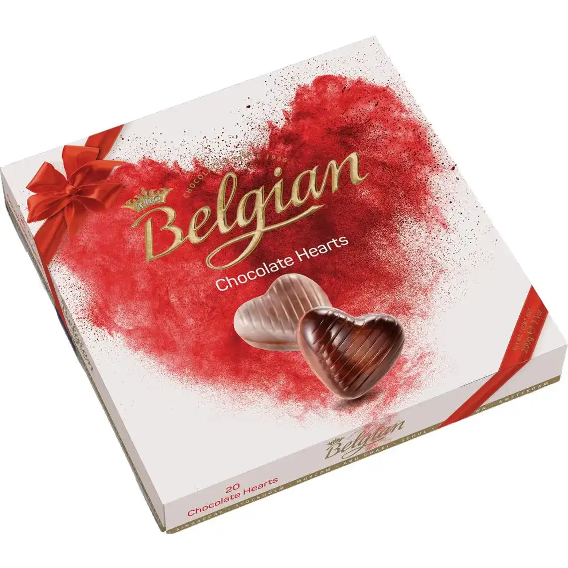Цукерки Belgian Chocolate Hearts 200 г