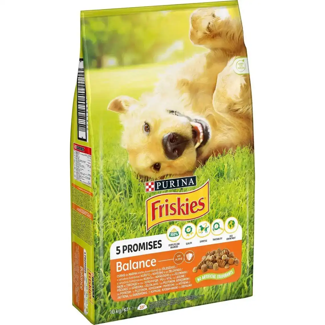 Сухий корм Friskies Balance для дорослих собак з куркою, яловичиною та овочами 10 кг