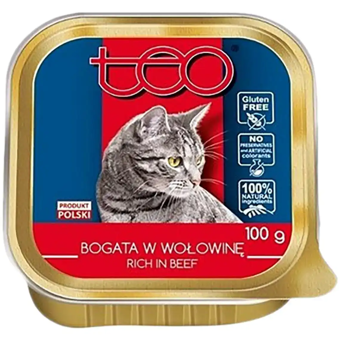 Паштет Teo для котів з яловичиною 100 г